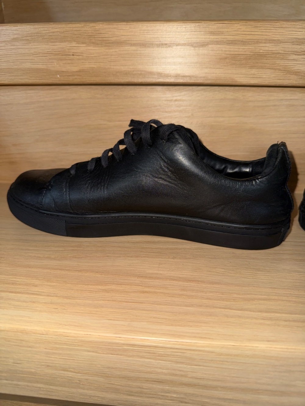 Thursday Boot Company Men's Black Vachetta Leather Low-Top Sneakers Sz 9.5 - Picture 13 of 16